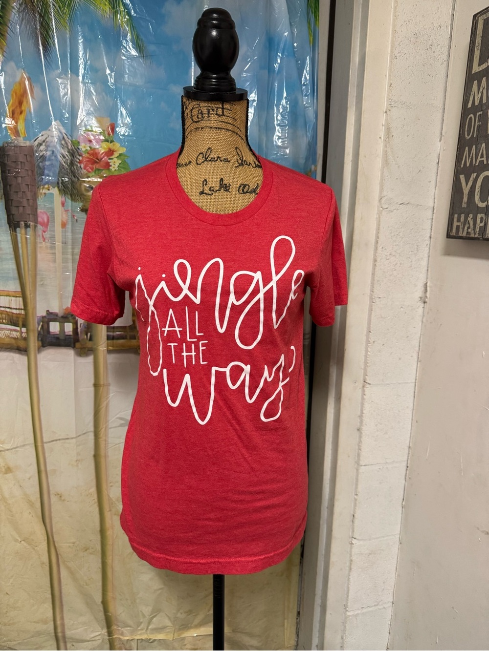 Bella Canvas Jingle All The Way Red Shirt